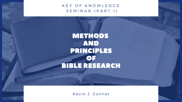 Methods and Principles of Bible Research - Online Course